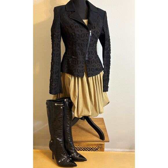 PALERMO Sleeveless Ballerina Bubble Dress in Tan/Coffee Ice Cream Color - Picture 2 of 8